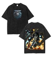 Warhammer 40K Kosminiai Vilkai Kosminis Jūreivis Anime Vintažinis Grafinis Žaidėjo Marškinėliai S black