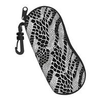 Animal snake prints Glasses Case Gift For Fans  Zipper  Eyewear Storage Box Kawaii Sunglasses Box One Size black