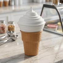 Ice Cream Maker Powered Dessert Churning Machine Compact Chilled for Families, ruda
