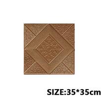 1/5/10 vnt. 35 * 35 cm tapetai plyta 3D sienų lipdukas putplasčio lipdukas  pasidaryk pats  svetainės dekoro vandeniui atsparus popierius 5Pcs 35*35cm ruda