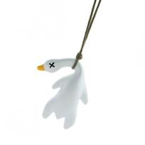 Transformative Car Pendant Duck Swings Gently While Driving Portable for A Playful Touch In Any Vehicle's Interior white