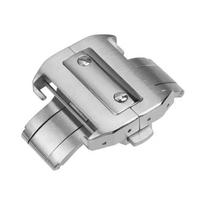 Cartier Santos 100 serijos laikrodžio sagčiai 18/21 mm, 316L nerūdijančio plieno drugelio tipo užsegimas, sulankstomas sagtelė, metalinis mygtukas, laikrodžio sagtelė 21mm sidabras