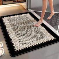 Neslystanti vonios sugeriamoji kilimėlis - Tualeto ir prausyklos prieangio kilimas 40*60cm-Diatom Mud Gen 2 gray