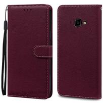 Piniginės dėklas Samsung Galaxy Xcover 4S dėklui Odinis atverčiamas dėklas Samsung Xcover 4S G398F Galaxy XCover 4 SM-G390F telefonų dėklams XCover 4 (4S) vyno raudonos spalvos