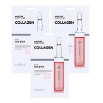 MISSHA Mascure Firming Solution Collagen Sheet Mask 1 Sheet x 4pcs – Elasticity & Hydration Facial Mask Set