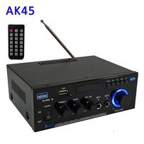 AK45 HiFi Skaitmeninis Bluetooth Garso Stiprintuvas MP3 Kanalas 2.0 Garso Galia AMP Stereo Namams Automobiliui Garsiakalbiams MAX 350W*2 juoda