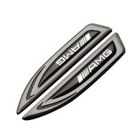 2 vnt. Peilio emblemos dekoras Automobilio lipdukas Metalinė automobilių emblema Apdailos lipdukas Priedai Mercedes Benz AMG W203 W206 W220 W205 W211 W212 MJ7