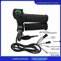 Four-light Electric Scooter Throttle Grip with Lock & Voltage Display 48V black