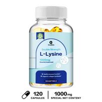 L-Lysine 1000mg Double Strength 120 Capsules — Essential Amino Acid, Immune Support, Daily Wellness 120*1