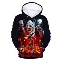 Terrifier Horror Hoodies Men Women Fashion Hoodie Sweatshirts Pullovers Streetwear Tracksuits Male Tops Man Clothing XL black