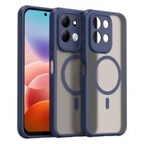 Xiaomi Redmi 17 5G Phone Case, Magnetic Shockproof Phone Case, Bumper Hybrid Cover for Xiaomi Redmi 17 5G mėlyna