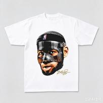 Lebron James American Street Print Pure Cotton Loosefitting Breathable Basketball Star Shortsleeved Tshirt Graphic T Shirts 3XL black