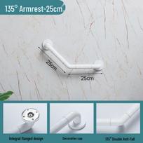 Stainless Steel 135° L-Shaped Barrier-Free Bathroom Grab Bar for Nursing Homes and Hospitals gray