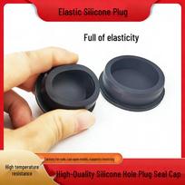 Wenhao 15mm silikoninis kamštukas guminis dangtelis apsauga nuo dulkių Black A33.3mm (1 piece)