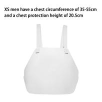 Chest Guard for Fencing with Adjustable Straps Adults, Suitable Football And Martial Arts XS white