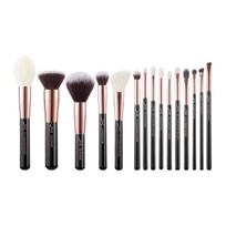 Makiažo šepetėlių rinkinys Jessup Essential Makeup Brush Set T160 Black/Rose Gold, 15 vnt.