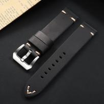 18 20 22 24 26 mm Panerai Crazy Horse Karvės Odos Laikrodžio Dirželis Vintažinis Juostos Pakeitimas Apyrankė Rankų Darbo Siuvimas Laikrodžio Dirželis 26mm juoda