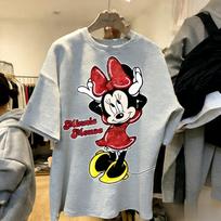 Unisex Oversized Minnie Mouse Cartoon T Shirt Women Men Vintage Short Sleeve Tee Summer Y2k Casual Streetwear Disney Print Tops 4XL white