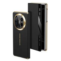 For Huawei Mate X6 Lens Protector with Magnetic High-end Leather Anti-Drop Anti-Fingerprint Anti-Oil Stain Phone Case For Huawei Mate X6 black