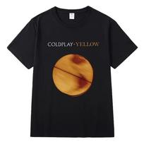 Coldplay Marškinėliai Medvilniniai Vasariniai Unisex 2025 M. Koncertų Madingi Rock Gatvės Laisvi Stori Trumpomis Rankovėmis Viršutiniai Marškinėliai Moterims Ir Vyrams M orange