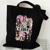 KATSEYE Canvas Tote Bag Retro Vintage Large Capacity Shoulder Bag Commuter Shopping Handbag 60123-9 No. 13; 35x40cm
