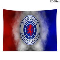 Rangers FC logotipas Sieninė gobelenas Estetiškas sieninis kabinamas Spausdinto audinio pledas Dekoratyviniai gobelenai miegamajam svetainei namų dekoravimui 100cm x 150cm gray