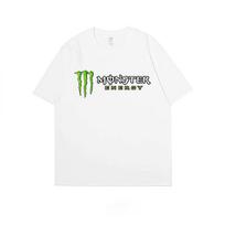 High-Quality Monster Motorcycle Team Print Men's 100% Cotton Top – Summer Adult Crew-Neck T-Shirt – Unisex Streetwear/Hip-Hop Style Tee XL black