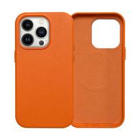 Odinis dėklas, skirtas iPhone 14 Pro 13 13 Pro Max 12 Max Mini For Magsafe Cover belaidžio įkrovimo nuo kritimo apsaugantys dangteliai iphone 16proamx oranžinė