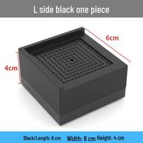 Reguliuojami baldų pakėlimo pagalvėlės stalo, spintelės ir kavos staliukų kojoms 028 L edge black 5.8*5.8 [height 4cm]