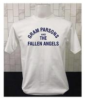 Gram Parsons Vintage style T Shirt Mens Womens Tees Top, Music band rock punk roll Unisex Shirt XL white