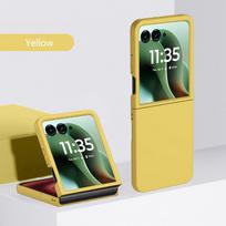 Plonas itin plonas kietas apsauginis dėklas Motorola Razr 60 Ultra Moto razr 60 Razr 50 Ultra razr 40 Geras lietimo pojūtis apsaugantis dangtelis Motorola razr 2024 geltona
