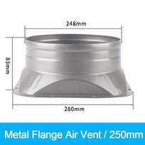 Naujas metalinis vamzdis Oro išleidimo angos jungtis Apvalus 4-10 colių Flanšas Sėdynės vamzdis Oro vėdinimo jungtis Šviežio oro sistema 16mm