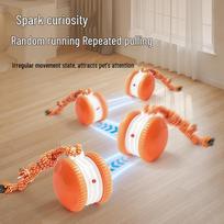 Smart Electric Dog Teaser Ball - Self-Entertainment & Automatic Walking Toy oranžinė