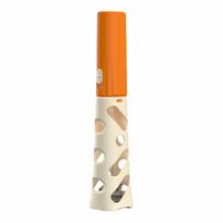 Rechargeable Electric Milk Frother Wireless Milk Foam Maker Coffee Frother  Kitchen Use orange battery beige