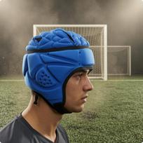 Children's Headgear EVA Foam Padded Sports textileCovered Football Black Blue blue