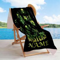 Classic Monster Mash-up Personalized Name Beach Towel Soft Durable Quick-Dry 70cmx140cm(27x55inch)