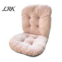 Ergonomiška kėdės sėdynės pagalvėlė su atrama nugarai, jauki pliušinė su neslystančiais raišteliais, minkšta šilta biuro, valgomojo kėdėms, nuo nuovargio