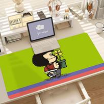Cartoon Cute Mafalda Mouse Pad Anti Slip Rubber Edge Locked Thickened Laptop Gaming Desk Mat 800x300x2mm