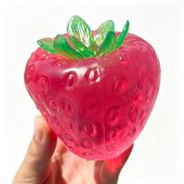 Didelis Braškių Kokoso Aliejaus Squishy Kamuoliukas Rankų Darbo Braškių Streso Atsarginis Žaislas Minkštas Suspaudžiamas Fidget Sensory Žaislas Gimtadienio Dovana pink