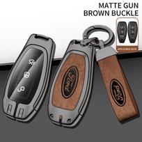 New Style Car Full Cover Smart Remote Key Case Shell For Ford Focus 3 4 ST Mondeo MK3 MK4 Fiesta Fusion Kuga 2013 2014 2015 2017 gray