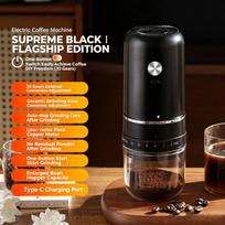 Xiaomi Portable Rechargeable Electric Coffee Grinder, External Adjustable Grind Mill for Espresso & Hand Pour Coffee juoda