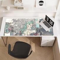 Hatsune Miku Plush Pile Extended Gaming Mouse Pad Anime Aesthetic Desk Mat NonSlip Gamer Mouse Pad Size For Keyboards Mat 40x80x0.2cm