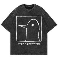 GOODNIGHT PUNPUN Grafinis T-shirt Vyrams Moterims Drabužiai T-shirt Vasaros Trumpomis Rankovėmis Marškinėliai Viršūnės Skalbtas Oversized Medvilninis T-shirt S dramblio kaulas