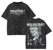 Metal Gear Solid 2 T-Shirt Game Lover Game Shirt Vintage Unisex Oversized 150 gray