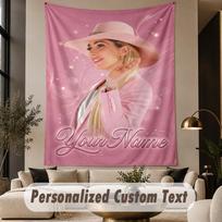 Custom Text Printed Tapestry Lady Gaga Pattern Large Wall Hanging Indoor Room Decor 130cmx150cm