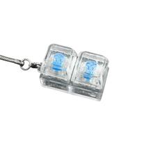 Transparent Multi-Key Switch Tester with Luminous Keycaps – Squishy Stress Reliever Keychain white