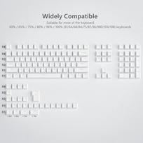 Xiaomi 129 Key White Pudding PBT Double Shot  Keycaps OEM Profile Custom Keycap Set for 100%, 75%, 65%, 60% Gaming Mechanical Keyboard white