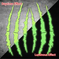Monster claw mark motorcycle glitter film, front shield plate of helmet, motorcycle sticker. Suitable for all motorcycles. 25x10.6CM green