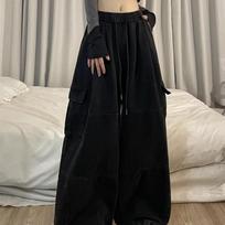 Women's Straight-Leg Denim Cotton Pants American Style Vintage Loose-Fit Casual Bell Bottoms Trendy Mid-High Waist Streetwear Hip Hop M juoda