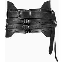 Viduramžių Renesanso Korsetas Platus Diržas Šarvai Vikingų Riteris Kariūnas Juosmens Diržas Steampunk Piratas Larp Cosplay Kostiumas Moterims Vyrams One Size juoda